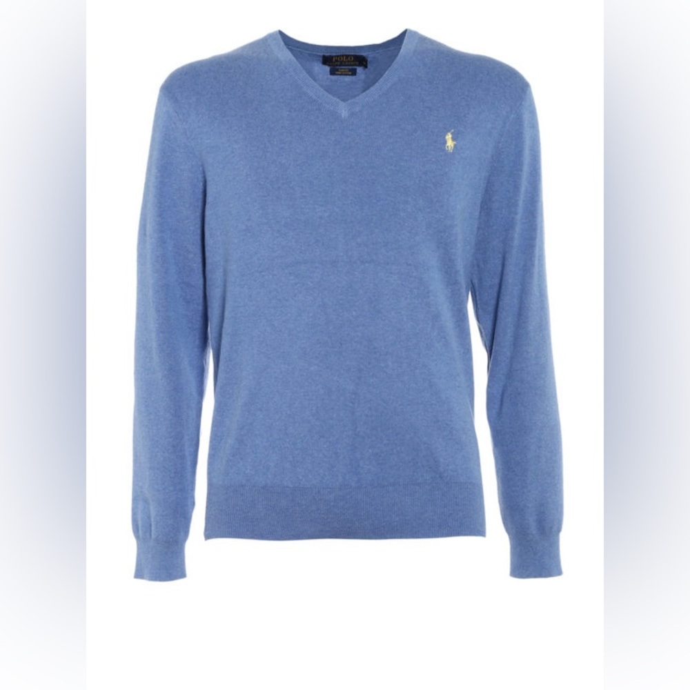 Polo by Ralph Lauren Cotton/Cashmere V-Neck Sweater, Men’s Large